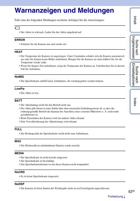 Sony HDR-AS30VR - HDR-AS30VR Guide pratique Allemand