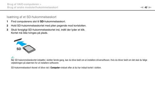 Sony VPCYB3Q1R - VPCYB3Q1R Mode d'emploi Danois