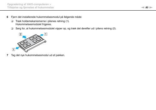 Sony VPCYB3Q1R - VPCYB3Q1R Mode d'emploi Danois