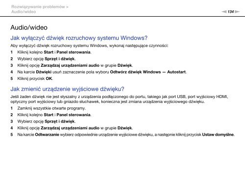 Sony VPCYB3Q1R - VPCYB3Q1R Mode d'emploi Polonais