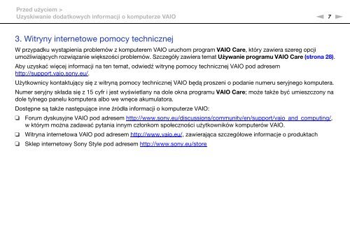 Sony VPCYB3Q1R - VPCYB3Q1R Mode d'emploi Polonais