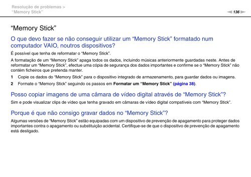 Sony VPCYB3Q1R - VPCYB3Q1R Mode d'emploi Portugais