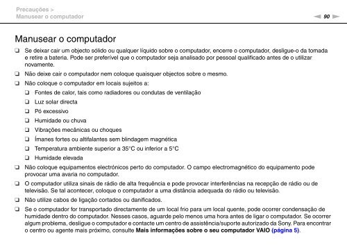 Sony VPCYB3Q1R - VPCYB3Q1R Mode d'emploi Portugais