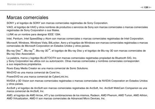 Sony VPCYB3Q1R - VPCYB3Q1R Mode d'emploi Espagnol