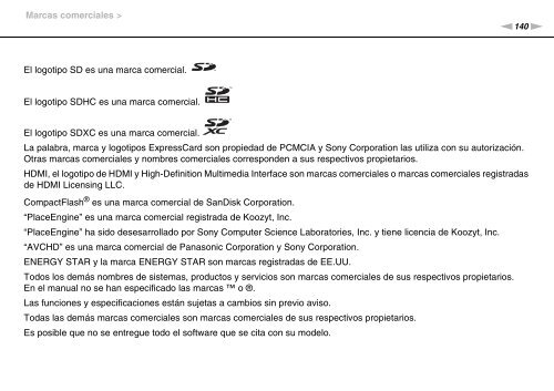 Sony VPCYB3Q1R - VPCYB3Q1R Mode d'emploi Espagnol