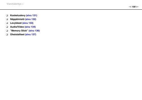 Sony VPCYB3Q1R - VPCYB3Q1R Mode d'emploi Finlandais