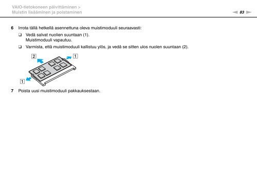 Sony VPCYB3Q1R - VPCYB3Q1R Mode d'emploi Finlandais