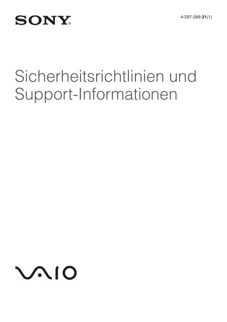 Sony VPCYB3Q1R - VPCYB3Q1R Documents de garantie Allemand