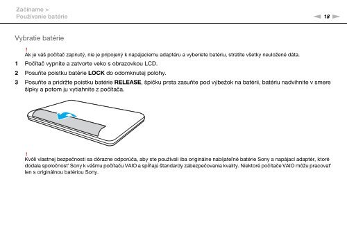 Sony VPCYB3Q1R - VPCYB3Q1R Mode d'emploi Slovaque