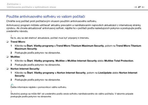 Sony VPCYB3Q1R - VPCYB3Q1R Mode d'emploi Slovaque