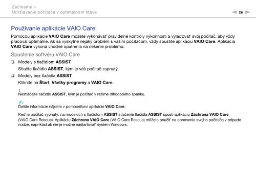 Sony VPCYB3Q1R - VPCYB3Q1R Mode d'emploi Slovaque