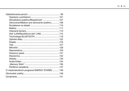 Sony VPCYB3Q1R - VPCYB3Q1R Mode d'emploi Slovaque