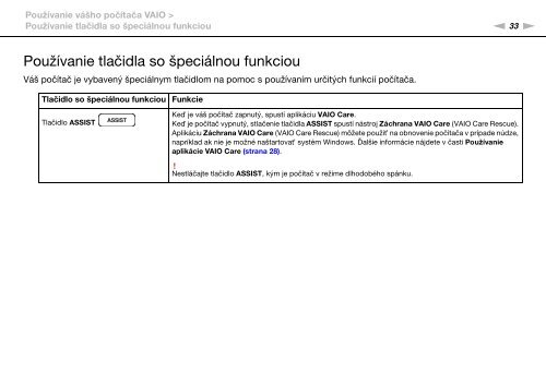 Sony VPCYB3Q1R - VPCYB3Q1R Mode d'emploi Slovaque