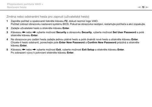 Sony VPCYB3Q1R - VPCYB3Q1R Mode d'emploi Tch&egrave;que