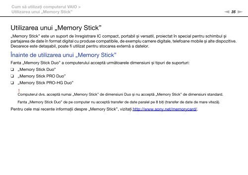 Sony VPCYB3Q1R - VPCYB3Q1R Mode d'emploi Roumain