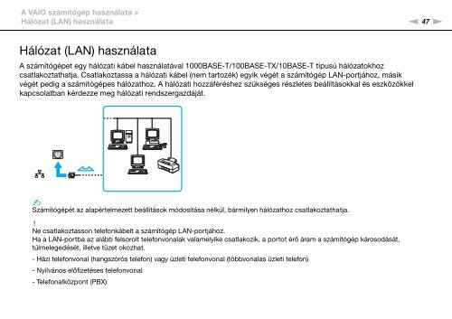 Sony VPCYB3Q1R - VPCYB3Q1R Mode d'emploi Hongrois