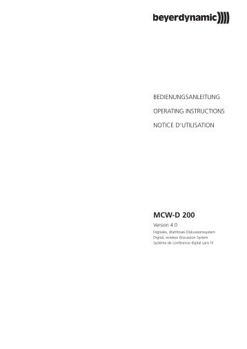 MCW-D 200 - Beyerdynamic