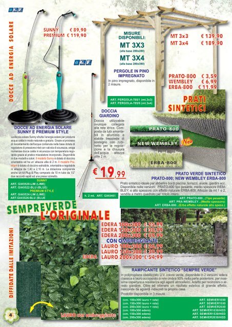 Catalogo Arredo Giardino Primavera/Estate 2018