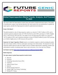 Global Supercapacitor Market to register USD $ 3494.28 million Growth by 2023