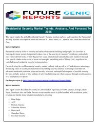 Global Residential Security Systems Market- Positive Long-Term Growth Outlook 2018-2025