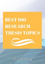 Best 100 Research Thesis Topics