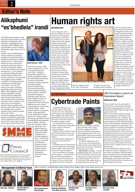 SMME NEWS - APR 2016 ISSUE