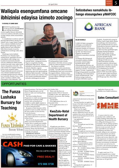 SMME NEWS - APR 2016 ISSUE