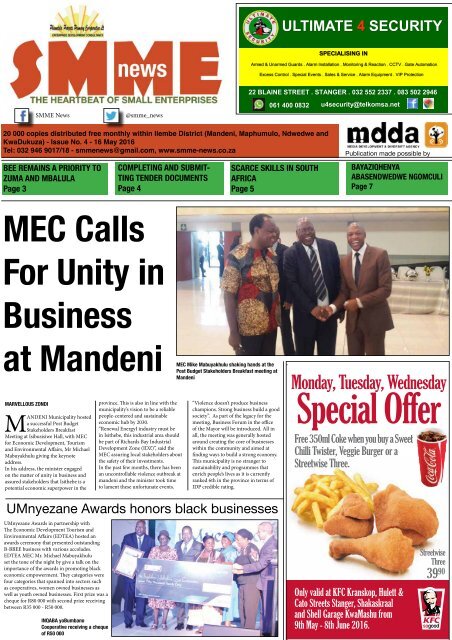 SMME NEWS - MAY 2016 ISSUE