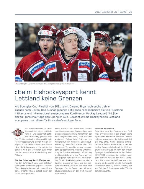 91. Spengler Cup Davos - Jahrbuch 2017 (30-er Jahre)