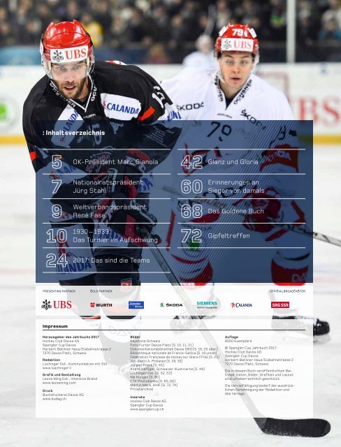 91. Spengler Cup Davos - Jahrbuch 2017 (30-er Jahre)