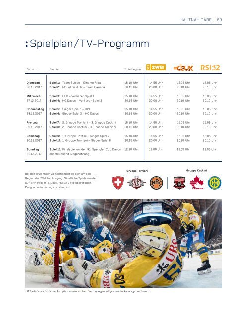 91. Spengler Cup Davos - Jahrbuch 2017 (30-er Jahre)