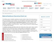 Medical Executives Mailing List - Healthcare Marketers