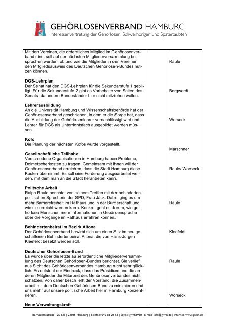 2017-04-05 Protokoll Vorstandssitzung GLVHH - öffentlicher Teil