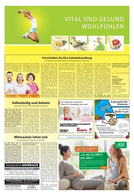 Wochen-Kurier 15/2018 - Lokalzeitung für Weiterstadt und Büttelborn