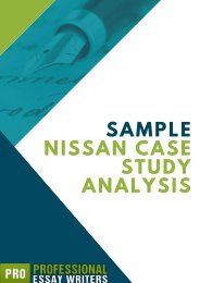 Nissan Case Study Analysis Sample