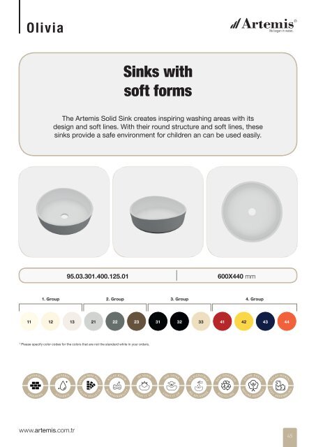 SOLID SURFACE SINKS CATALOGUE