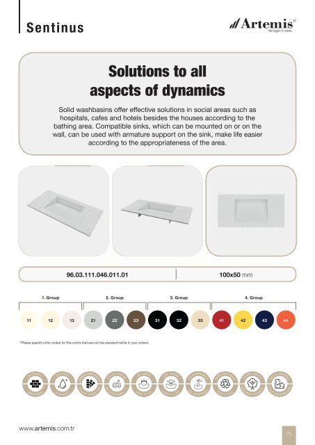 SOLID SURFACE SINKS CATALOGUE