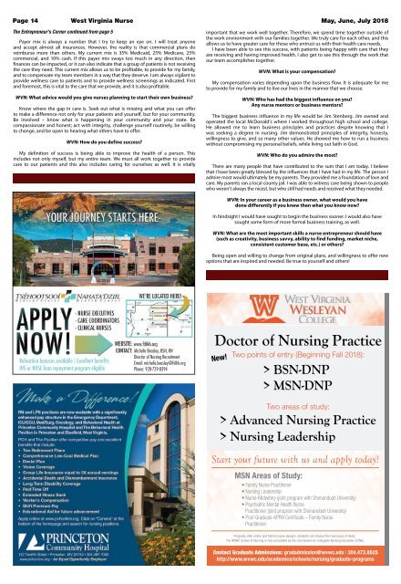 West Virginia Nurse - May 2018