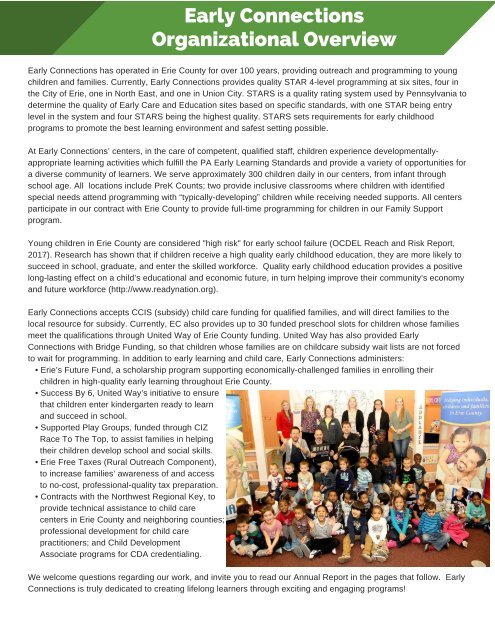 Early Connections Annual Report 2016-2017