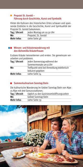 Sommerprogramm Grosses Walsertal 2018