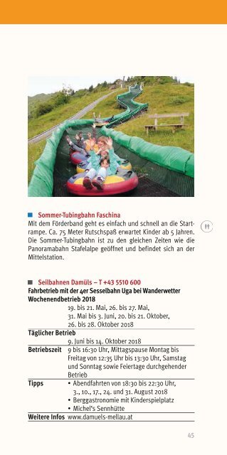 Sommerprogramm Grosses Walsertal 2018