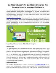 QuickBooks Support Fix QuickBooks Enterprise, Data Recovery issues by Intuit Certified Experts