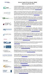 Venture Capital-/Private Equity- NEWS Sponsoring-Partner 2010
