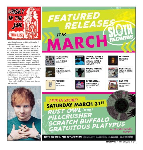 BeatRoute Magazine [AB] print e-edition - [March 2018]