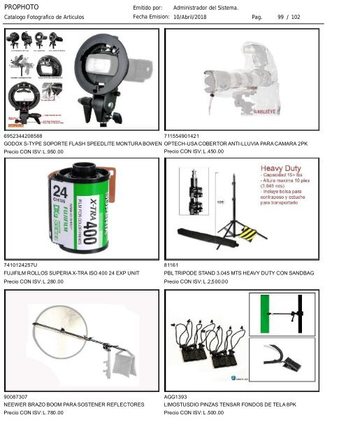Catalogo ProPhoto Abril 10 2018