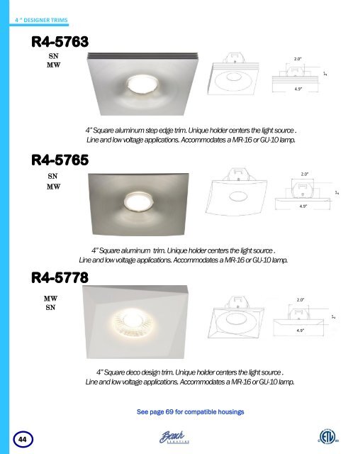 BEACH LIGHTING 2018 Catalog