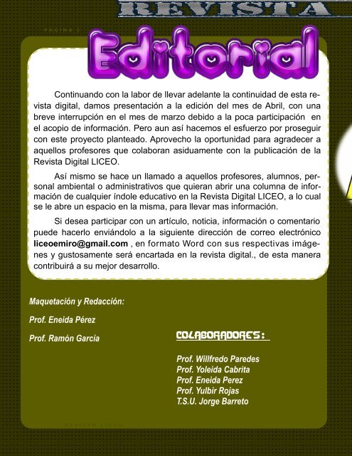 REVISTA LICEO ABRIL2018