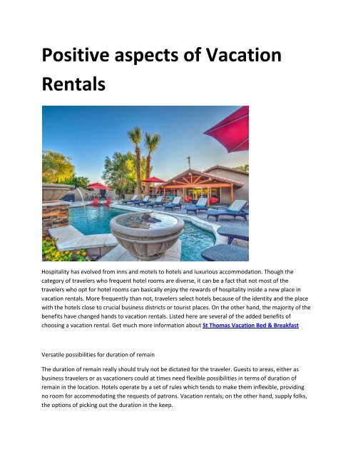 5 St Thomas Vacation Rentals