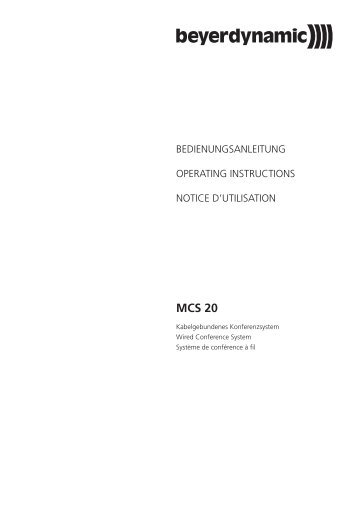 MCS 20 - Beyerdynamic