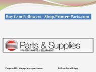 Buy Cam Followers Parts - Shop.PrintersParts.com